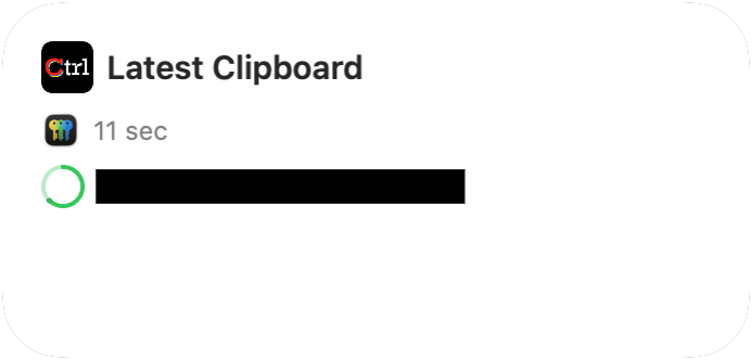 Ctrl C widget hiding sensitive clipboard content